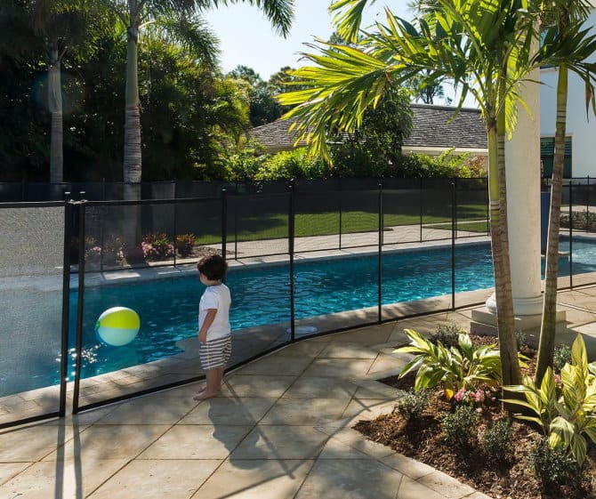 Child with Pool Fence