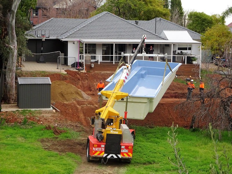 Crane Pool Install