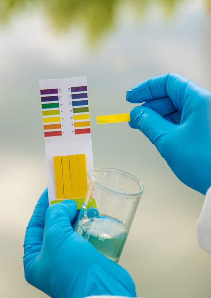 water ph test
