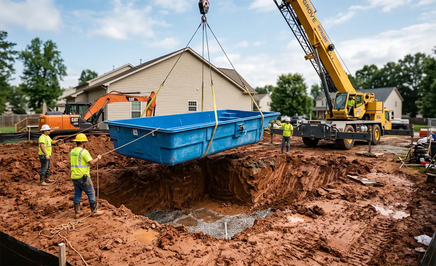 Featured image for “Installing a Fiberglass Pool in Clay Soil: Drainage, Backfill, and Cost Guide”