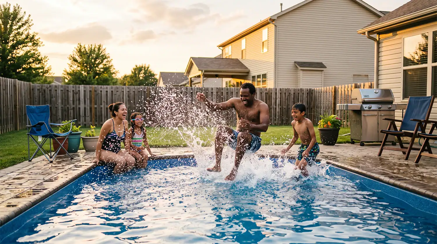 Featured image for “Fiberglass vs Vinyl Pool: The 10-Year Cost of Replacements”