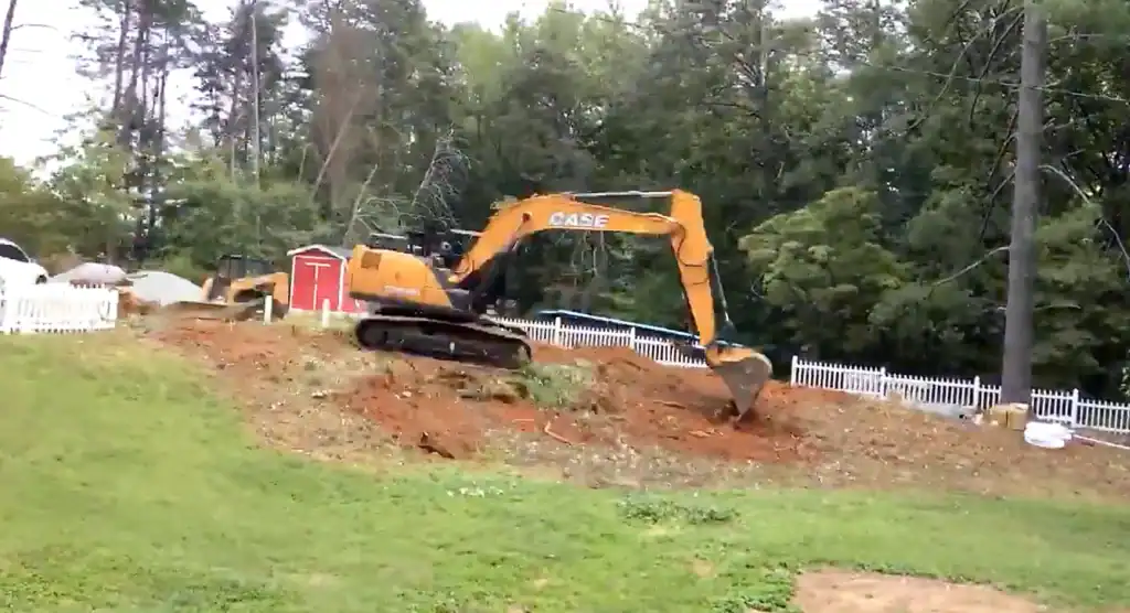 pool installation process – digging