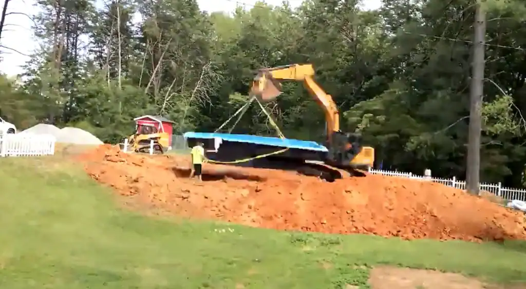 pool installation process – installing shell