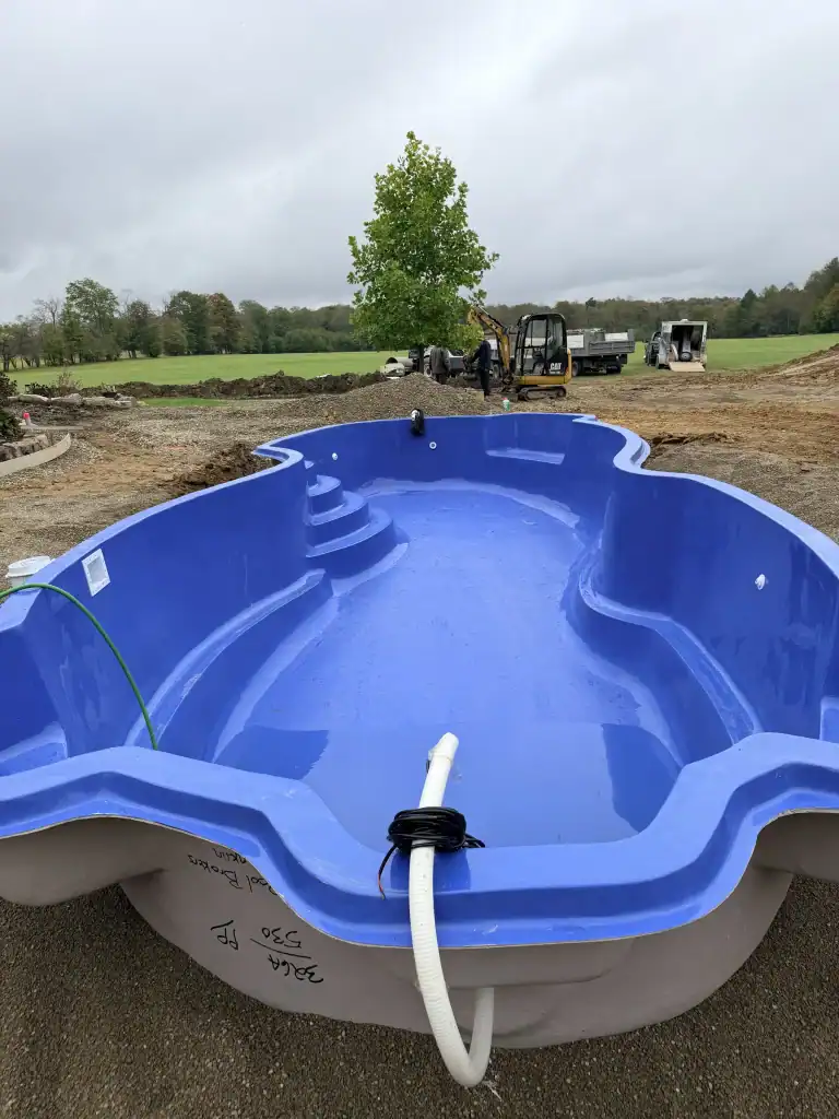 fiberglass pool shell pre-installation